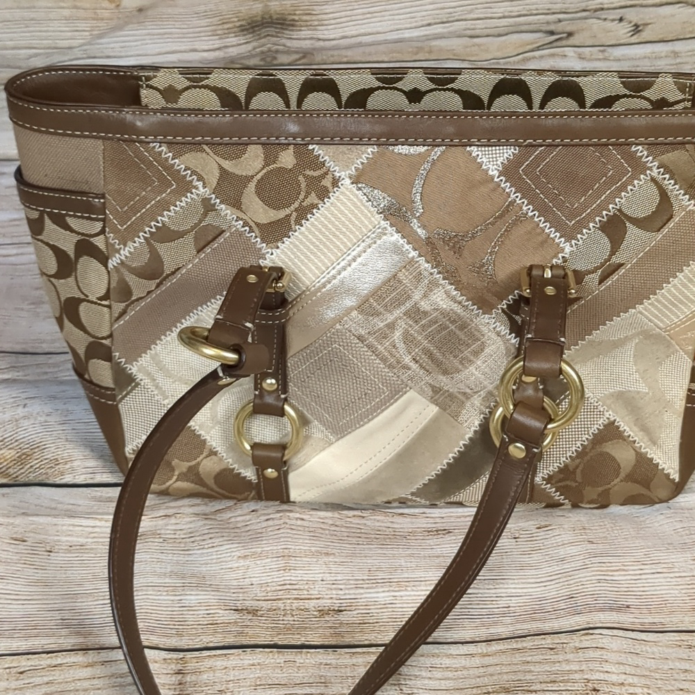 Coach gallery patchwork tote handbag - Picture 7 of 11